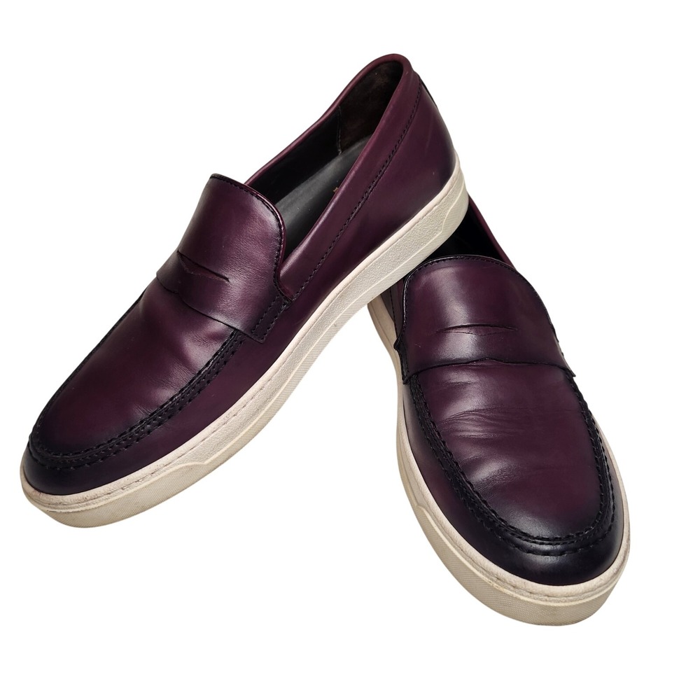 BRUNO MAGLI Dolomite Loafer Shoe Bordo Calf Leather Mens 9M Burgandy